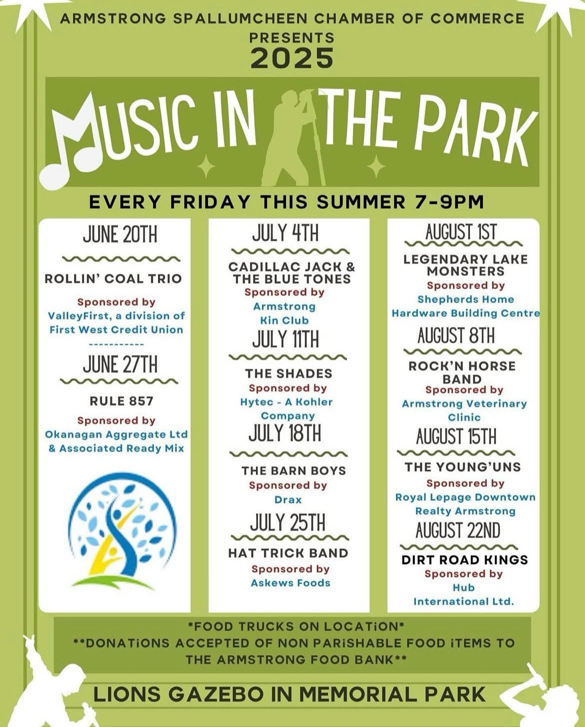 Music in the Park 2025 schedule