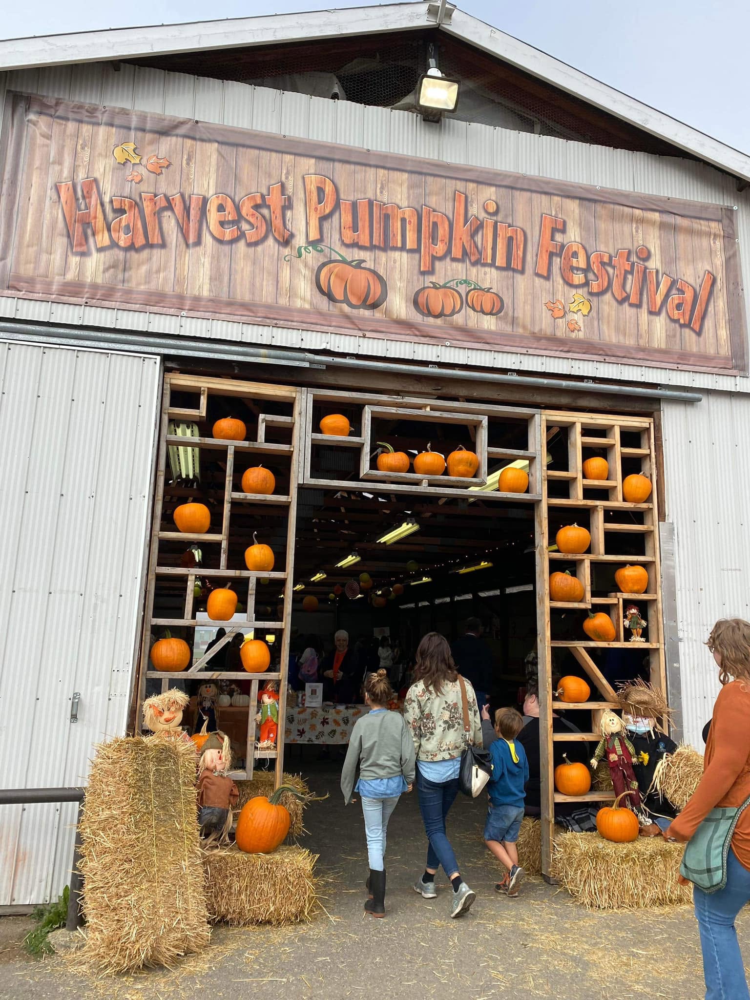 Harvest Pumpkin Festival 2023 barn entrance