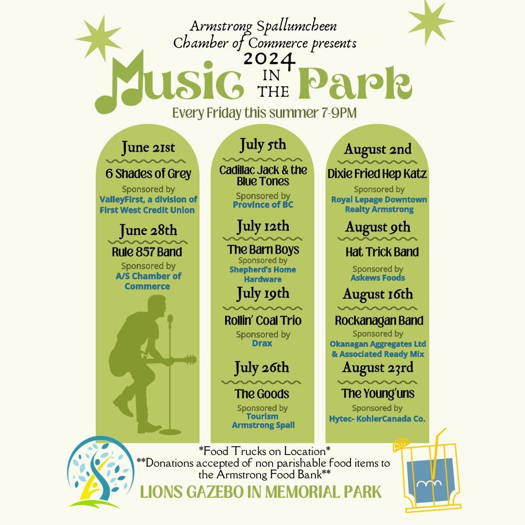 Music in the Park 2024 poster