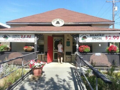 The Brown Derby Cafe store front street view in Armstrong, BC.