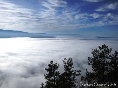 View above the clouds in Armstrong, BC.